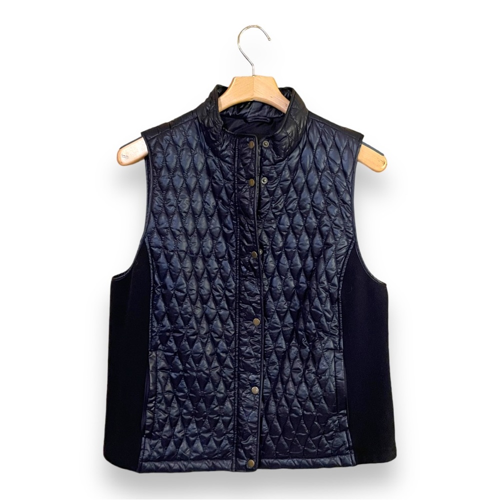 Talbots Navy Quilted Vest